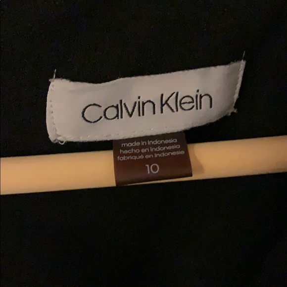 Calven Klein V-neck flare little black dress - Picture 2 of 3